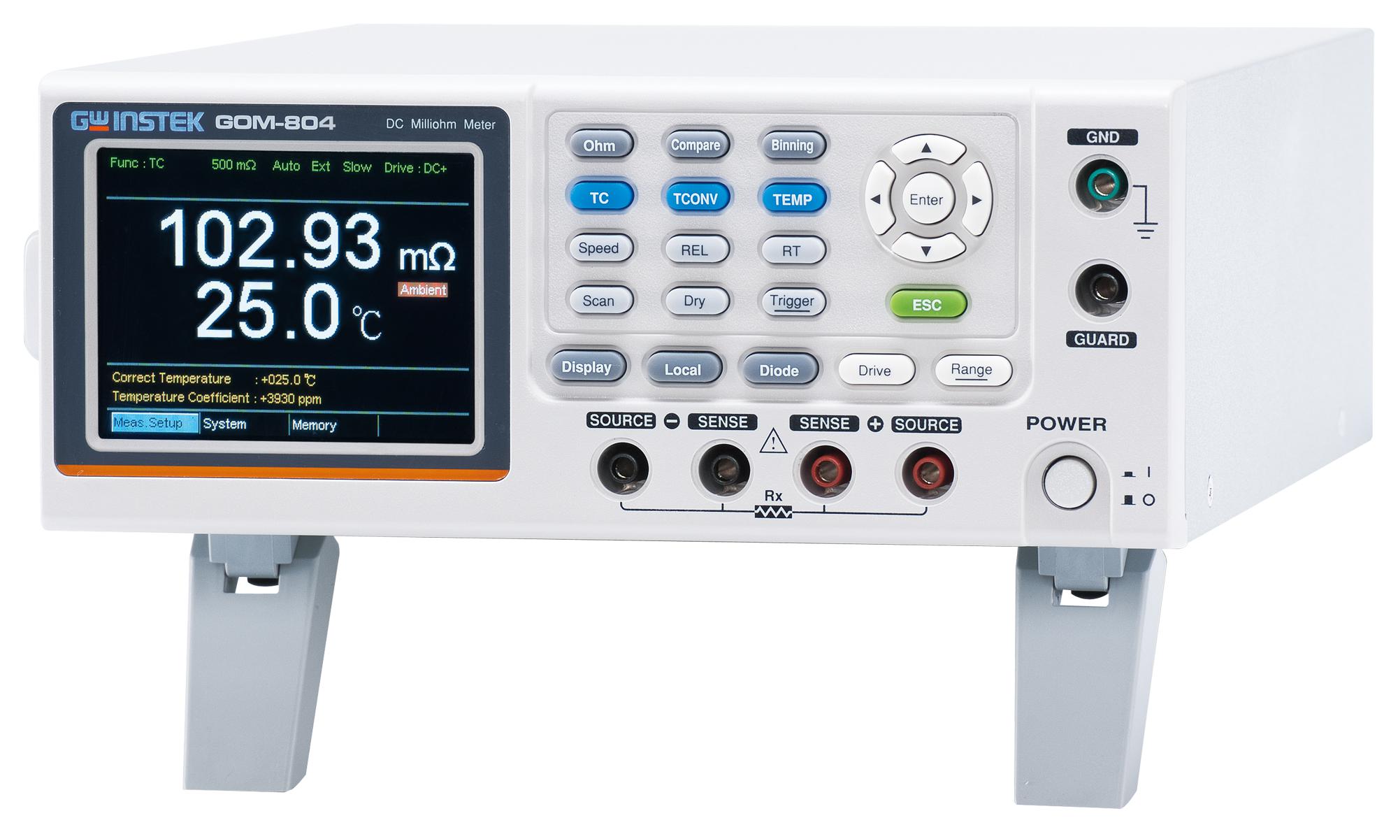 GOM-804 DC MILLI OHMMETER, 0.05 OHM TO 5 MOHM GW INSTEK