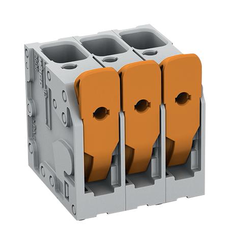 2606-3103/020-000 TB, WIRE TO BRD, 3POS, 8AWG WAGO