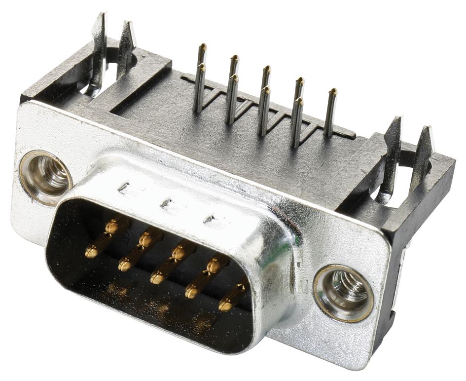 6E17C009PAJ121 D SUB CONN, PLUG, 9POS, THT AMPHENOL ICC