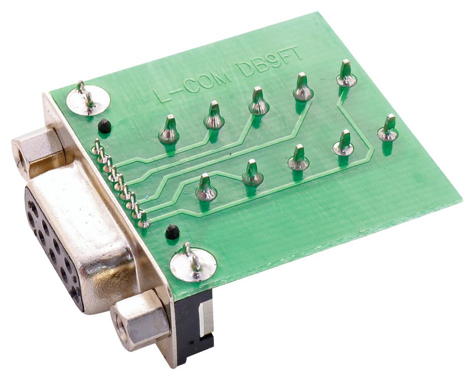 DGB9FT D SUB CONN, RCPT, 9POS, SCREW L-COM