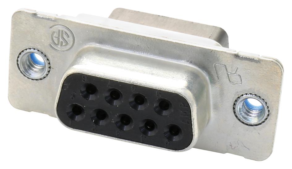1658643-1 D SUB HOUSING, 9POS, DE, STEEL AMP - TE CONNECTIVITY