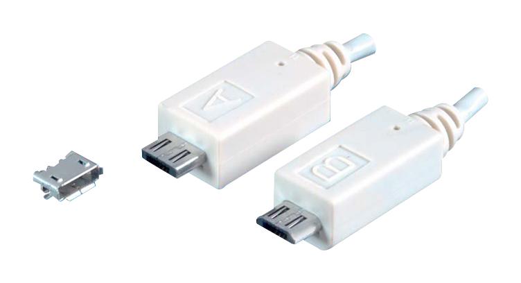 1981568-1 MICRO USB CONN, 2.0 TYPE B, RCPT, SMT AMP - TE CONNECTIVITY