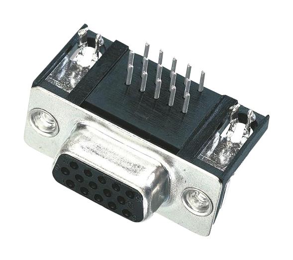 09563527613 HD D-SUB CONN, RCPT, 44POS, TH HARTING