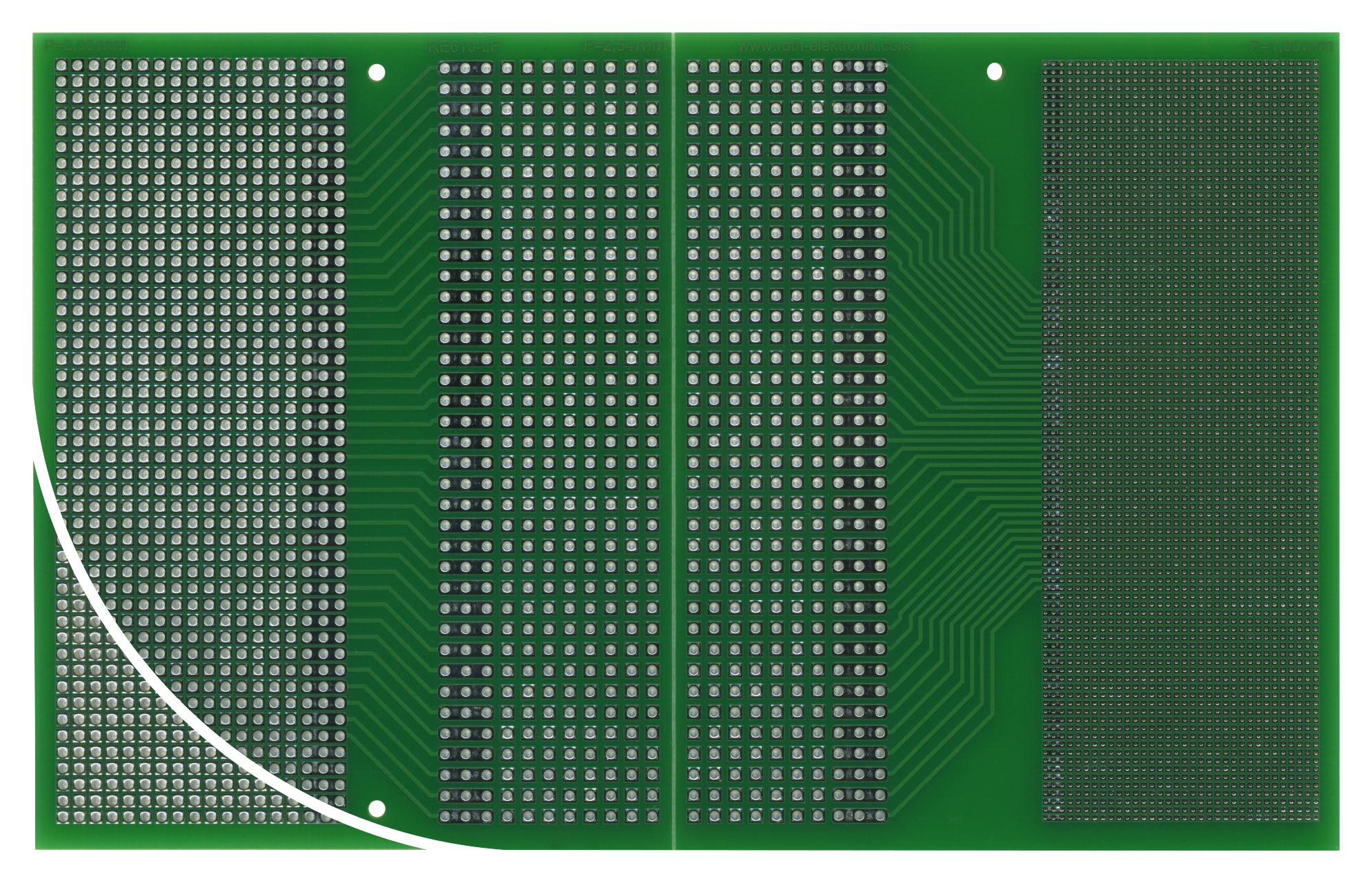 RE610-LF PCB, PAD PER HOLE, 100 MM X 160 MM ROTH ELEKTRONIK