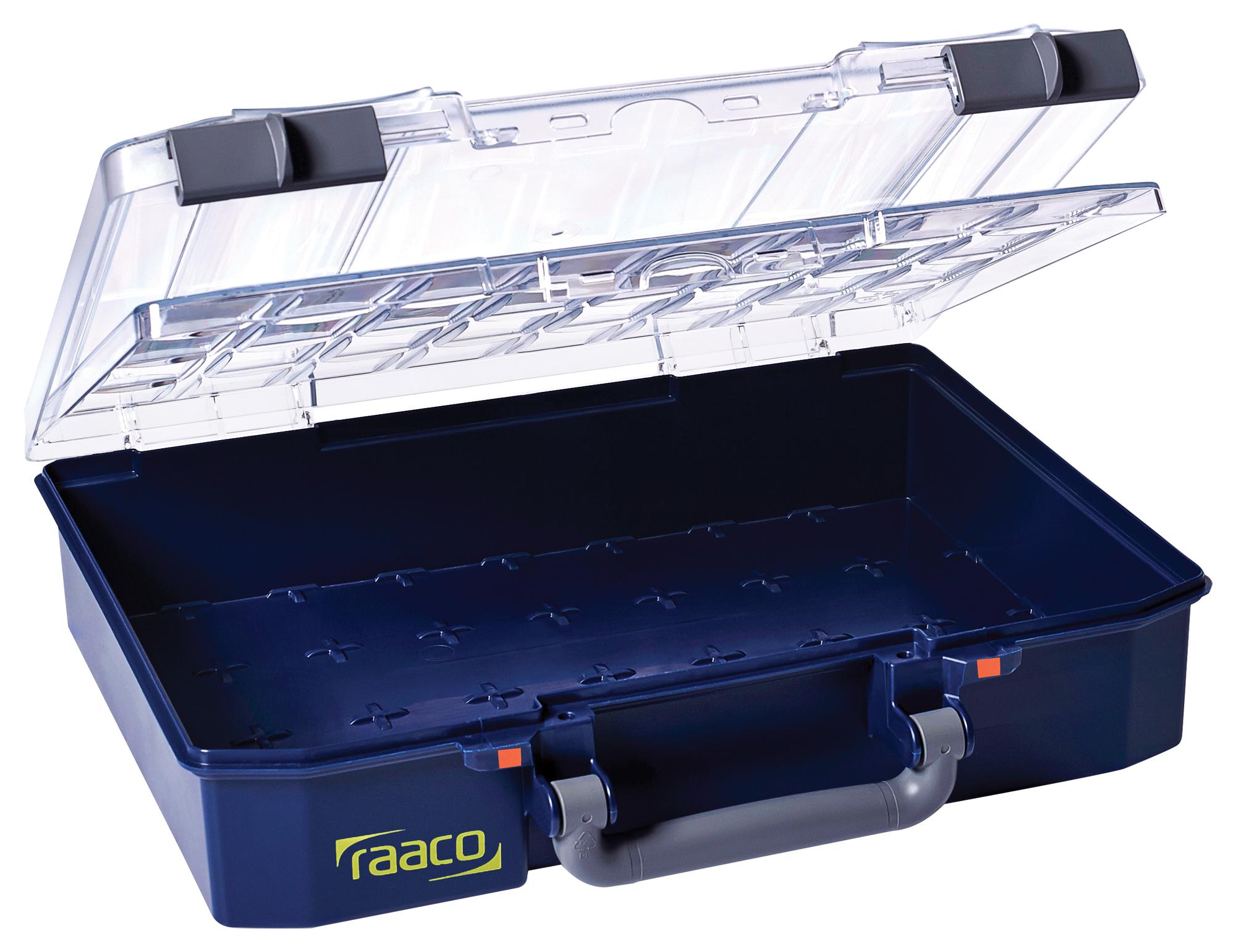 142786 CARRYLITE W/DBL LID, 278X82X337MM, BLU RAACO