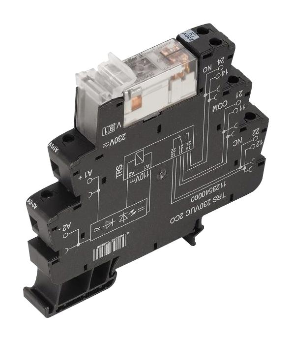 1123530000 POWER RELAY, DPDT, 8A, 250VAC, DIN RAIL WEIDMULLER