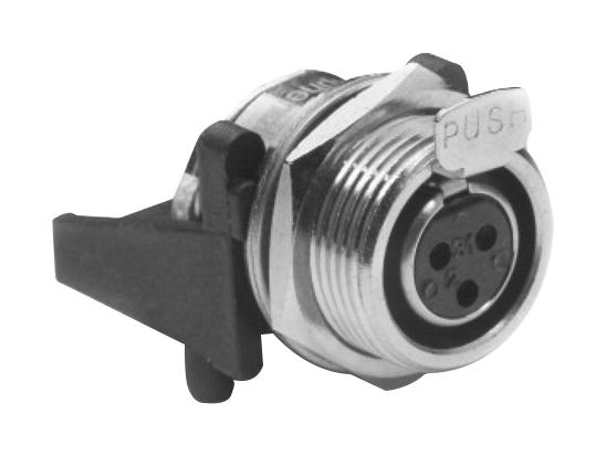 AG3FCCH CONNECTOR, MINI XLR, JACK, 3POS, PANEL AMPHENOL SINE/TUCHEL