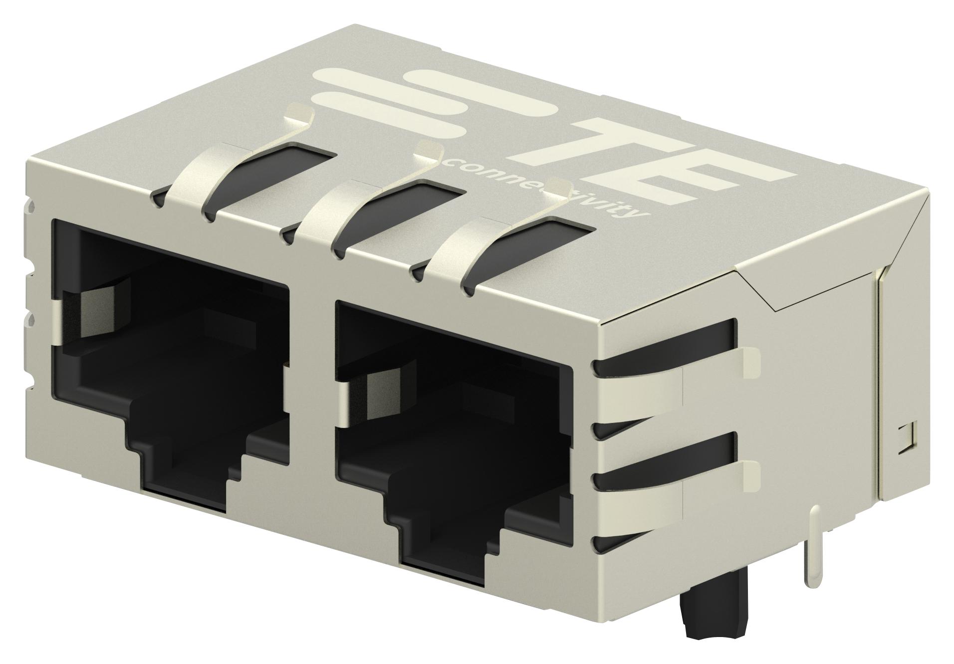 2301996-2 RJ45 CONNECTOR, JACK, 8P8C, 2PORT, TH TE CONNECTIVITY