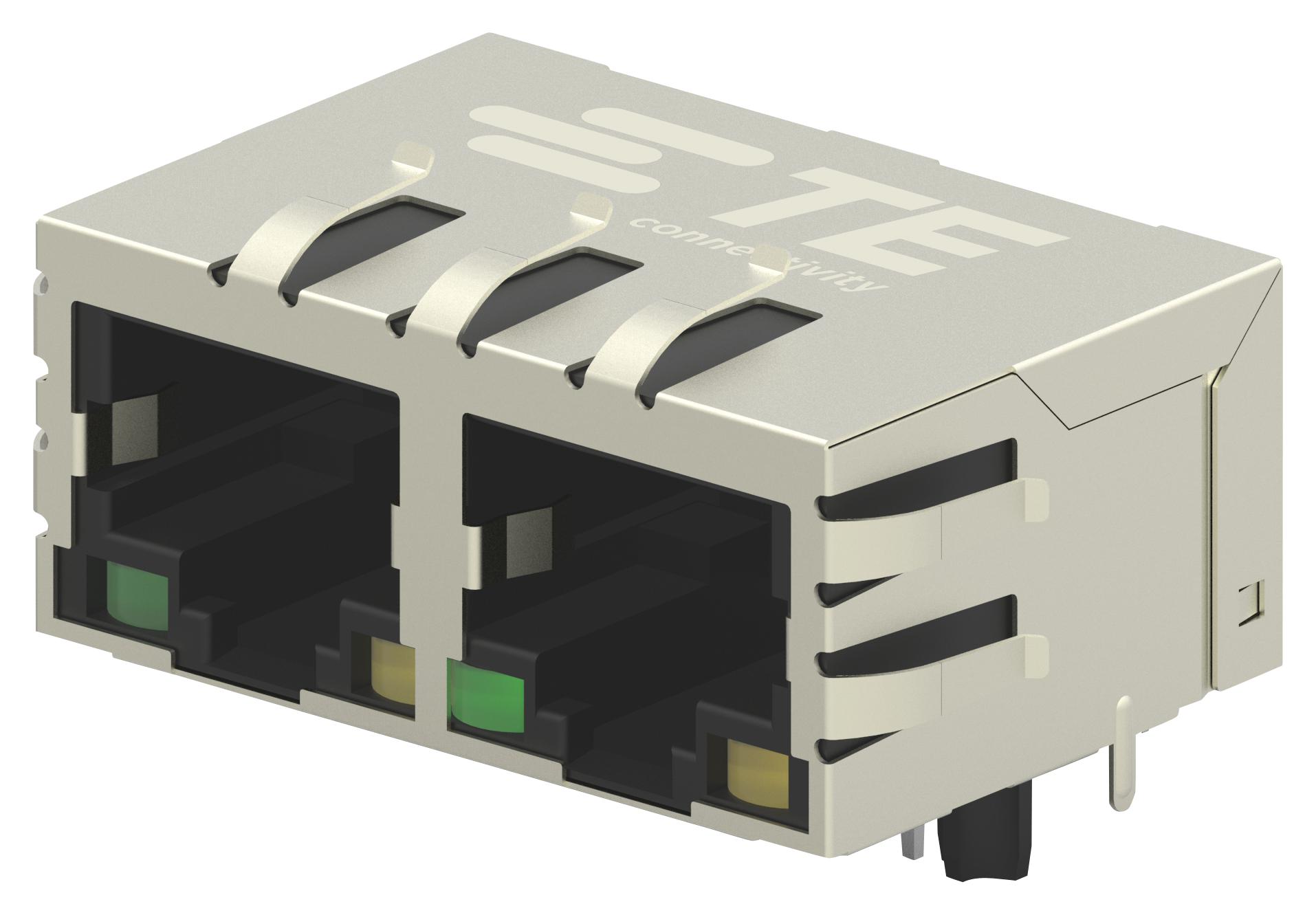 5-2301996-6 RJ45 CONNECTOR, JACK, 8P8C, 2PORT, TH TE CONNECTIVITY
