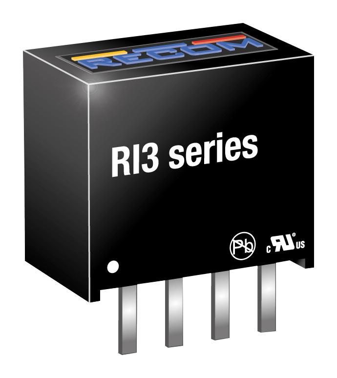 RI3-0505S DC-DC CONVERTER, 5V, 0.6A RECOM POWER