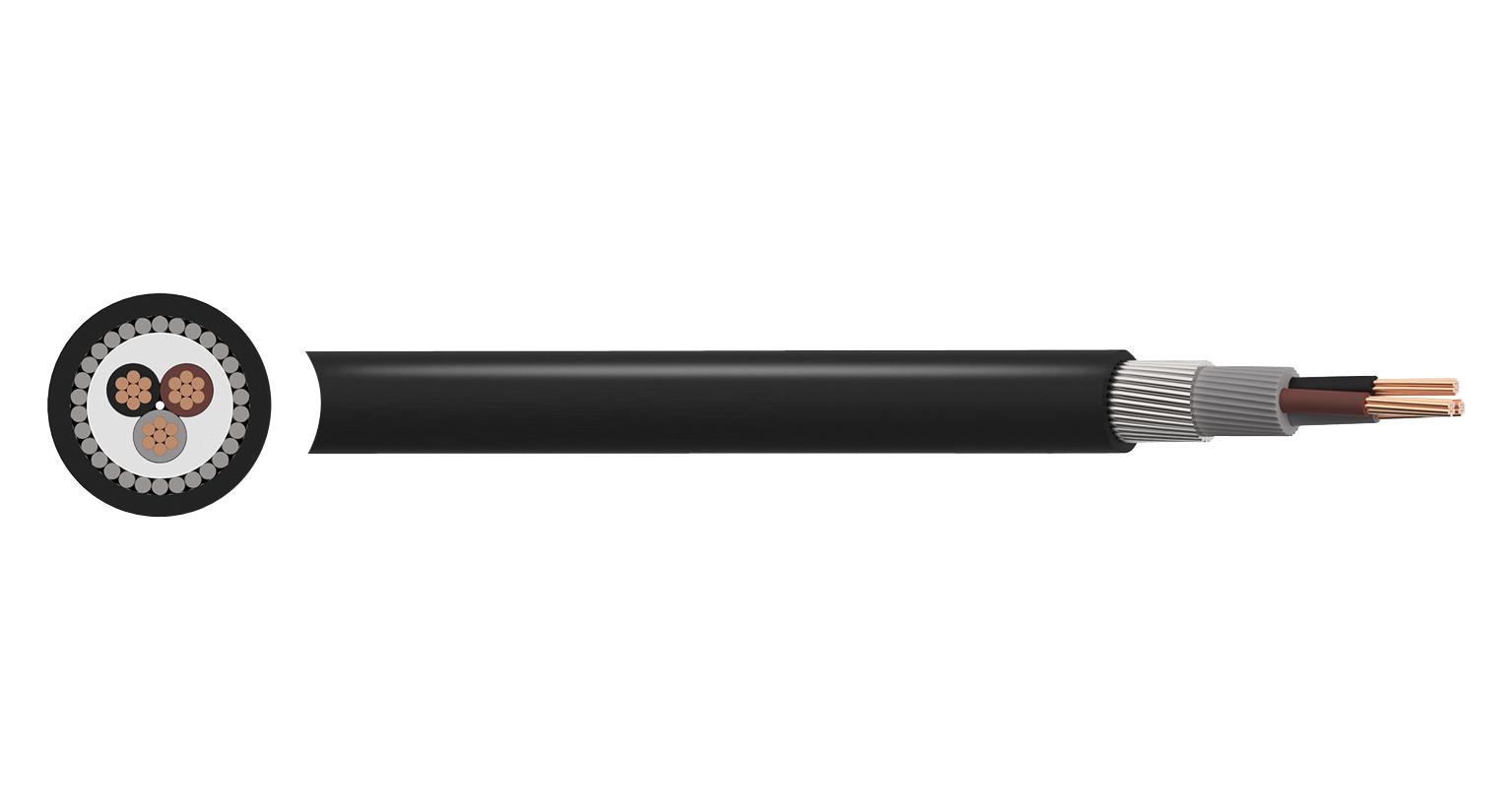 PP-6943X4.0MM XLPE/SWA/PVC SHLD FLEX CABLE, 3COND, 4MM2, PER M MULTICOMP PRO