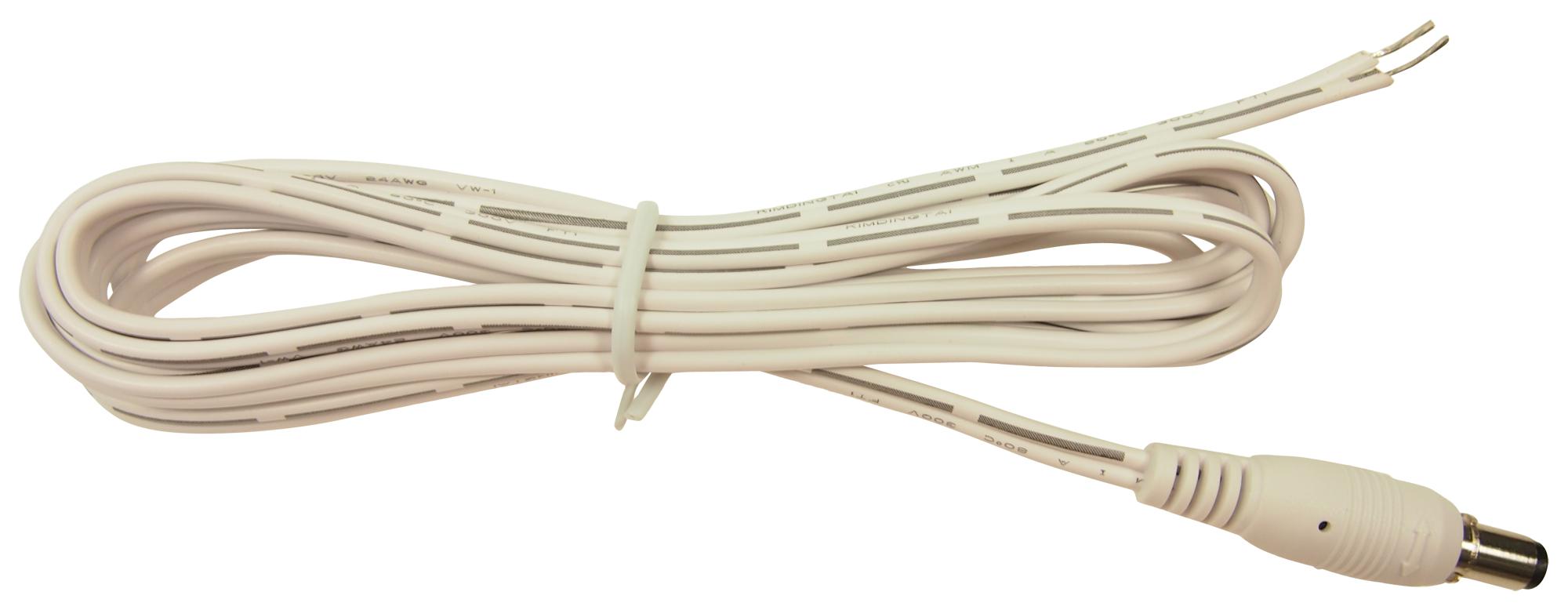 FC6814751W BARREL POWER CORD, PLUG-FREE END, 2M CLIFF ELECTRONIC COMPONENTS