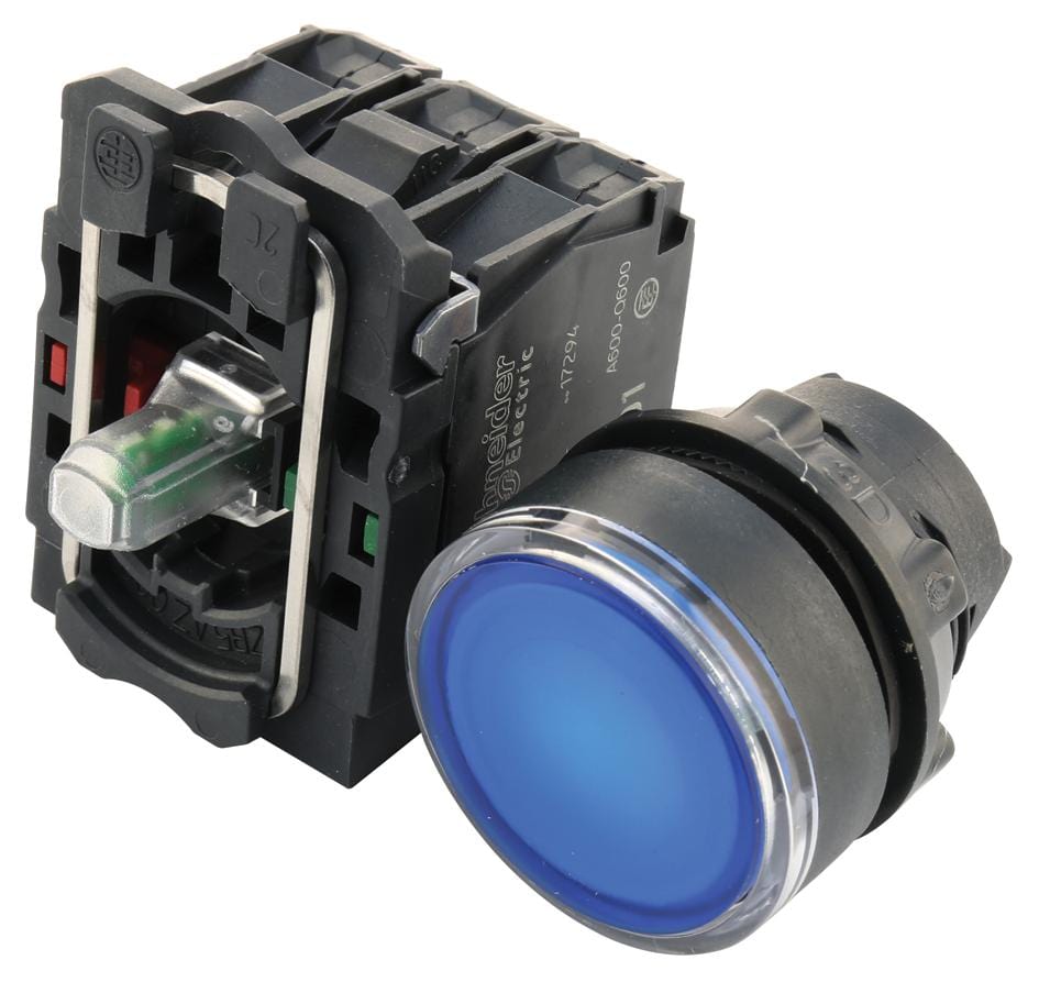 XB5AW36M5 PB SWITCH, ILLUM, NO/NC, 6A, 120V, BLUE SCHNEIDER ELECTRIC