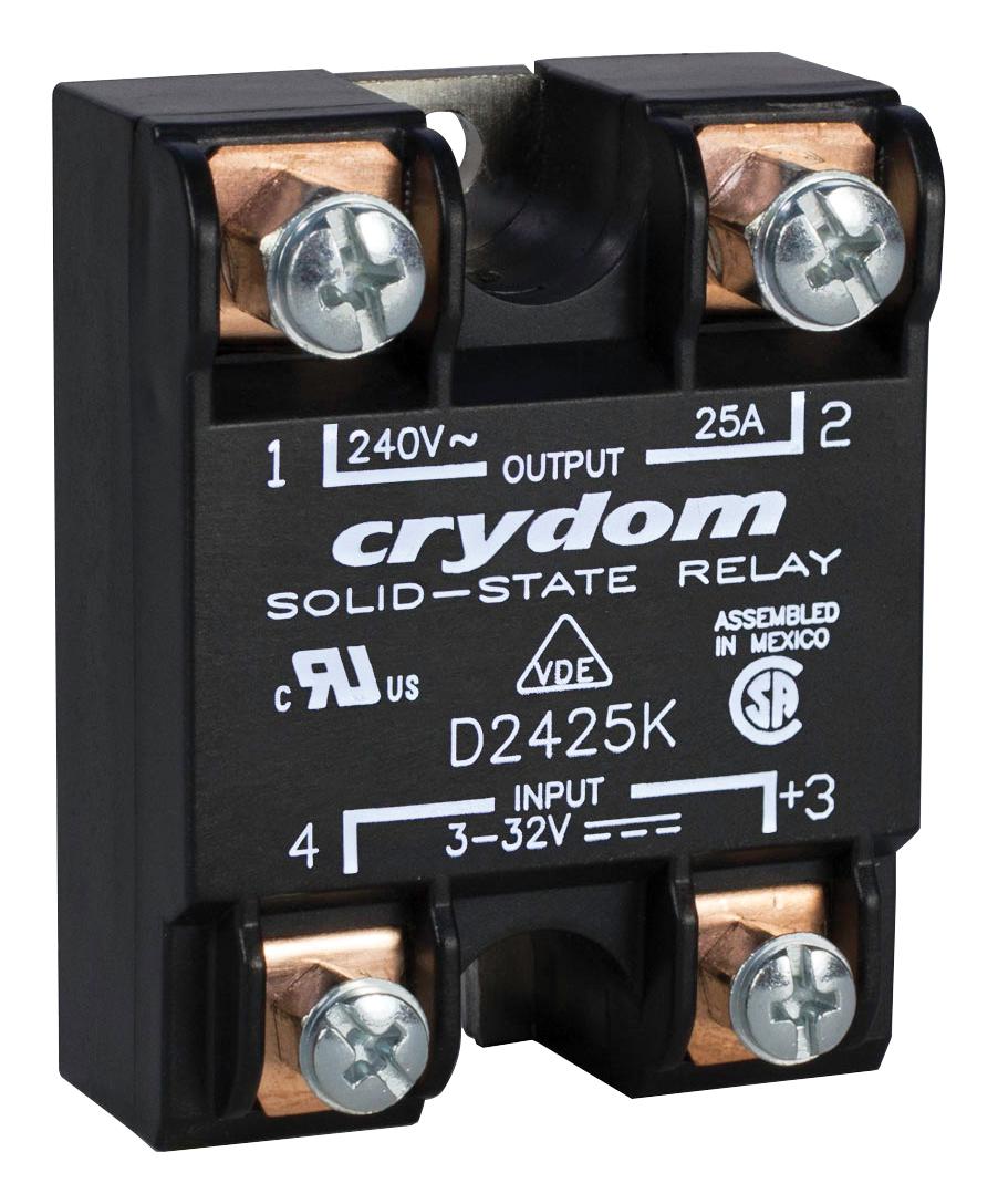 D2410K SOLID STATE RELAY, 24-280VAC, 10A, PANEL SENSATA/CRYDOM