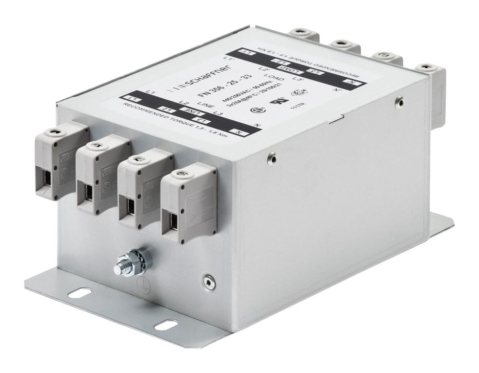 FN356-50-33 PWR LINE FILTER, 3 PH+NEUTRAL, 50A, 440V SCHAFFNER