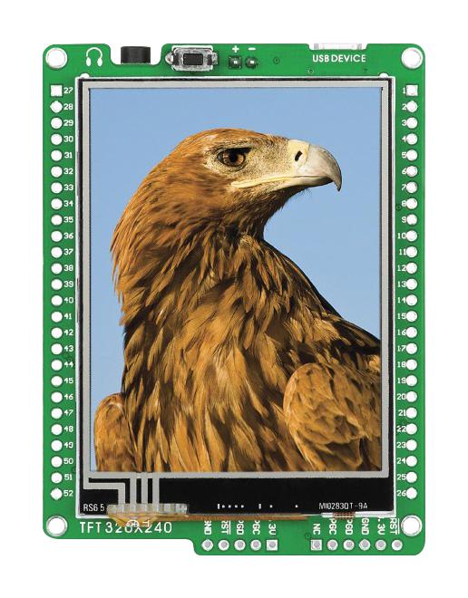 MIKROE-608 DEV BRD, SMART DISPLAY AND DEV PLATFORM MIKROELEKTRONIKA