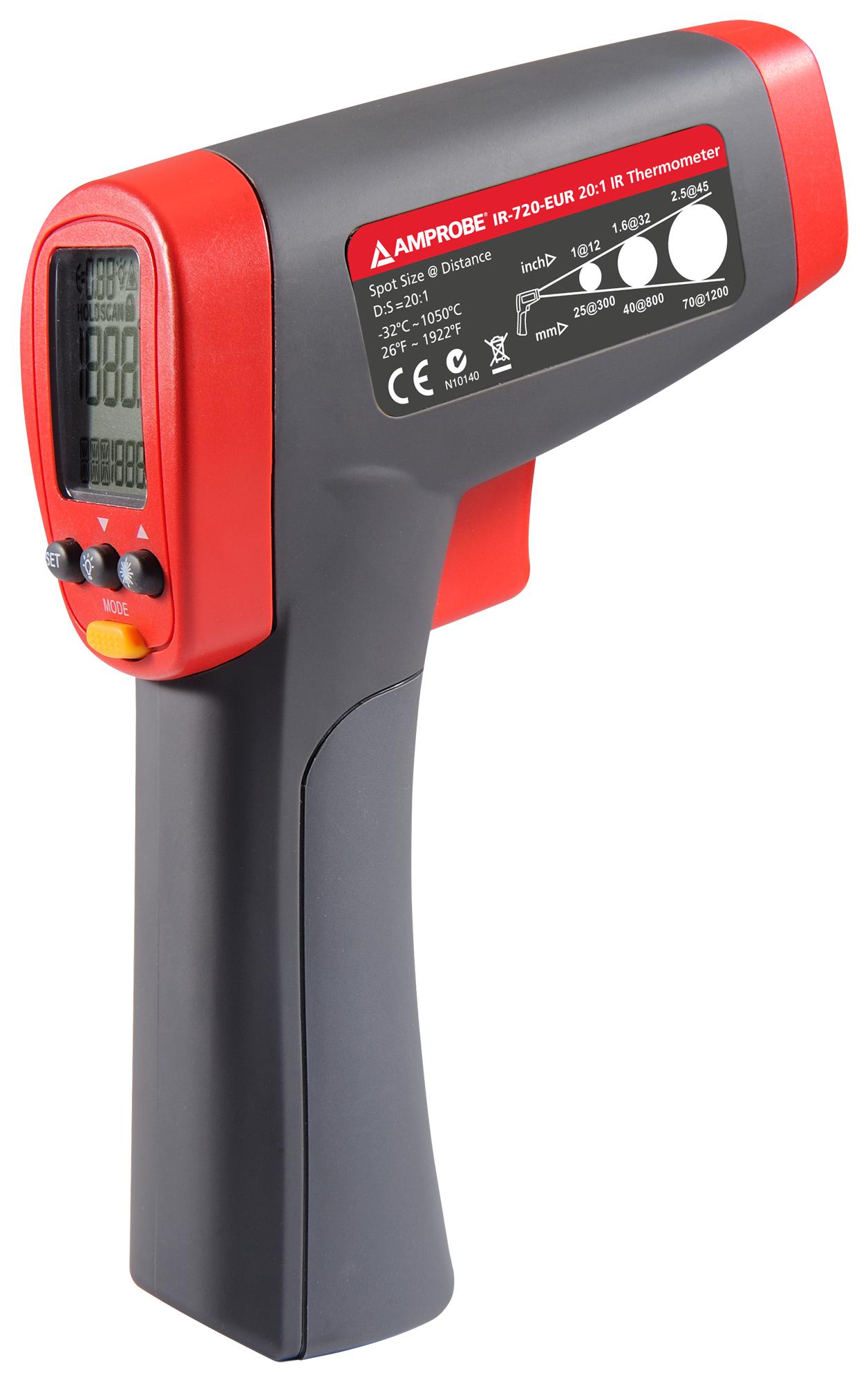 IR-720-EUR IR THERMOMETER, 1.8%, -32 TO 1050DEG BEHA-AMPROBE