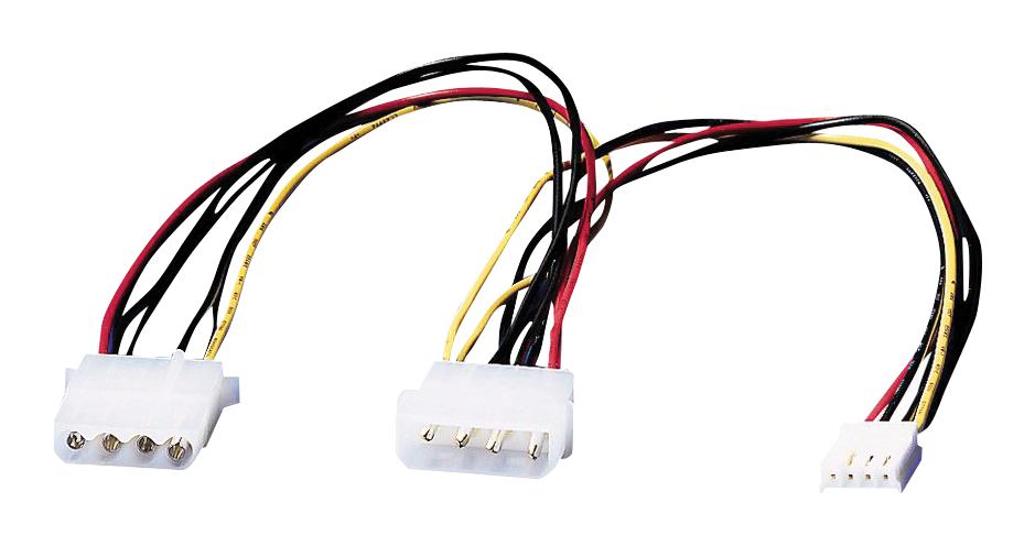 11.03.1010 POWER CABLE, HDD PLUG-HDD+FDD SKT, 300MM ROLINE
