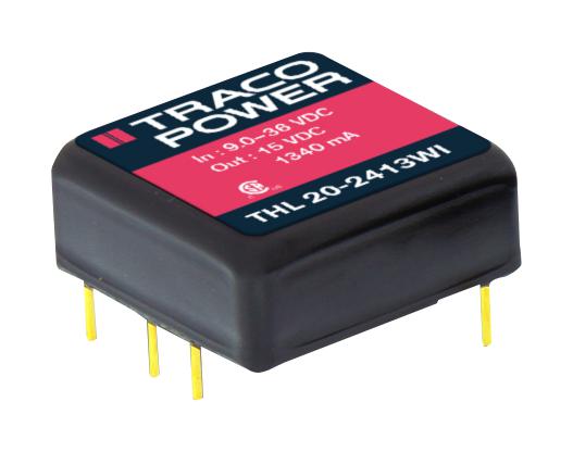 THL 20-2415WI DC-DC CONVERTER, 24V, 0.835A TRACO POWER