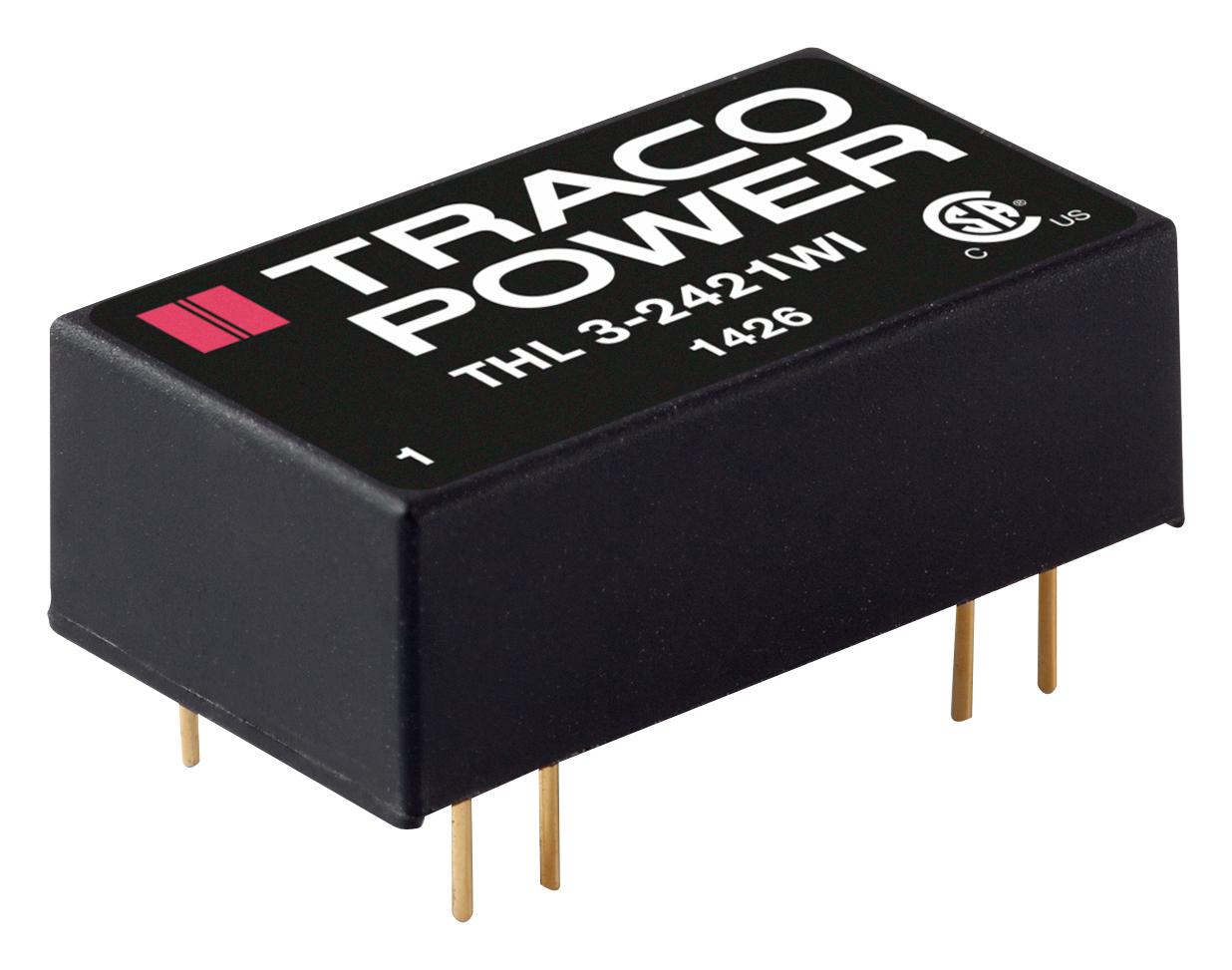 THL 3-4813WI DC-DC CONVERTER, 15V, 0.2A TRACO POWER