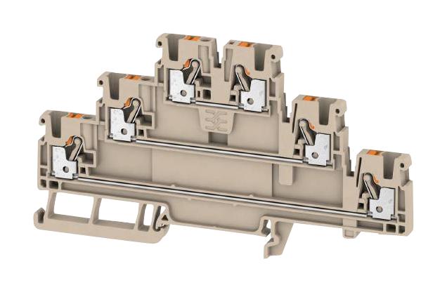 2428510000 TERMINAL BLOCK, DIN RAIL, 6POS, 12AWG WEIDMULLER