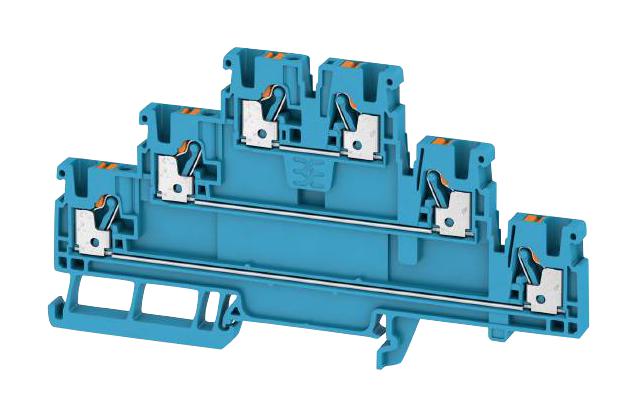 2428520000 TERMINAL BLOCK, DIN RAIL, 6POS, 12AWG WEIDMULLER