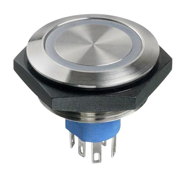 AV59022000074BK ILLUM PB SW, SPDT, 1A, 30VDC, QC/SOLDER APEM