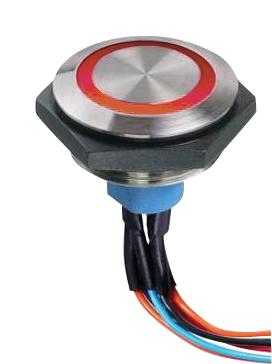 AV5622F102074BK ILLUM PB SW, SPDT, 1A, 30VDC, WIRE LEAD APEM