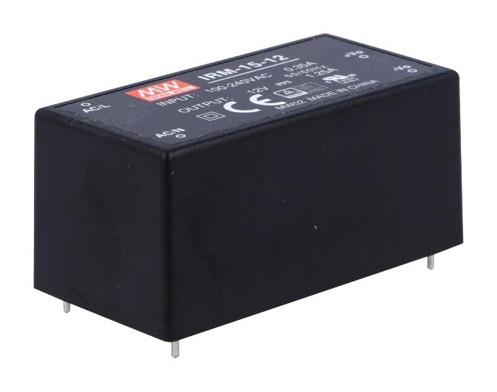 IRM-15-5 POWER SUPPLY, AC-DC, 5V, 3A MEAN WELL