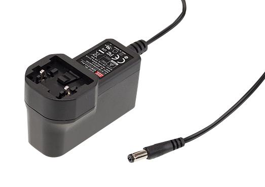 GEM06I09-P1J ADAPTER, AC-DC, 9V, 0.66A MEAN WELL