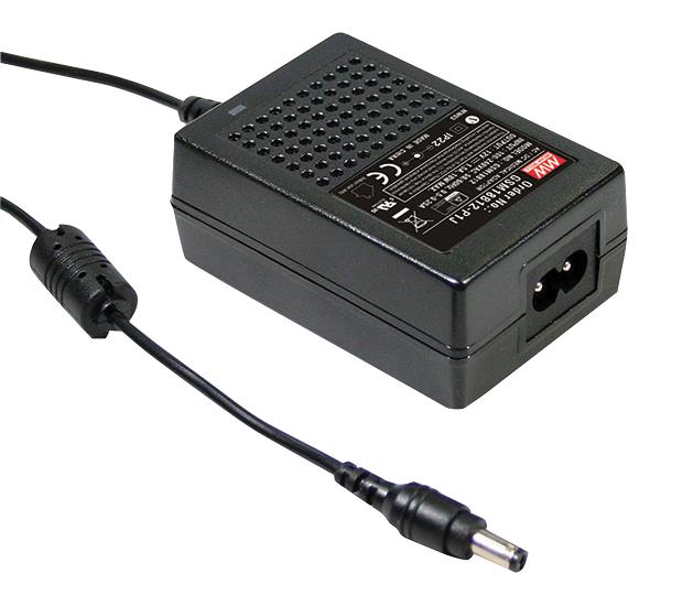 GSM18B24-P1J ADAPTOR, MEDICAL, AC-DC, 24V, 0.75A MEAN WELL