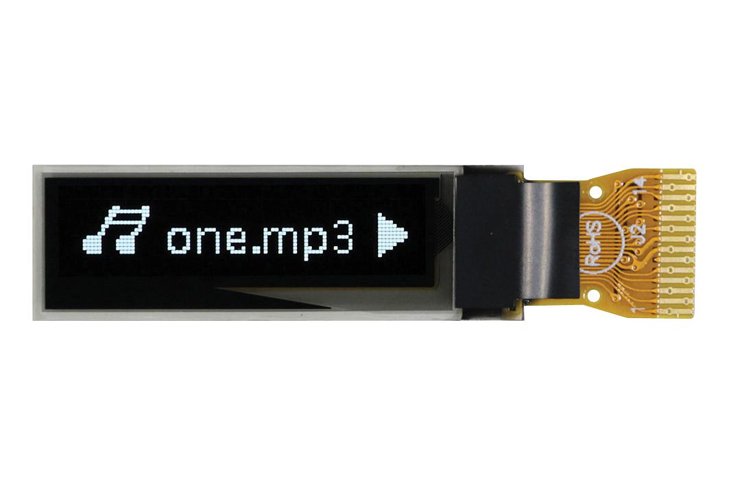 MCOT096016C1V-WI DISPLAY, OLED GRAPHIC, TAB, 96X16 PIXELS MIDAS