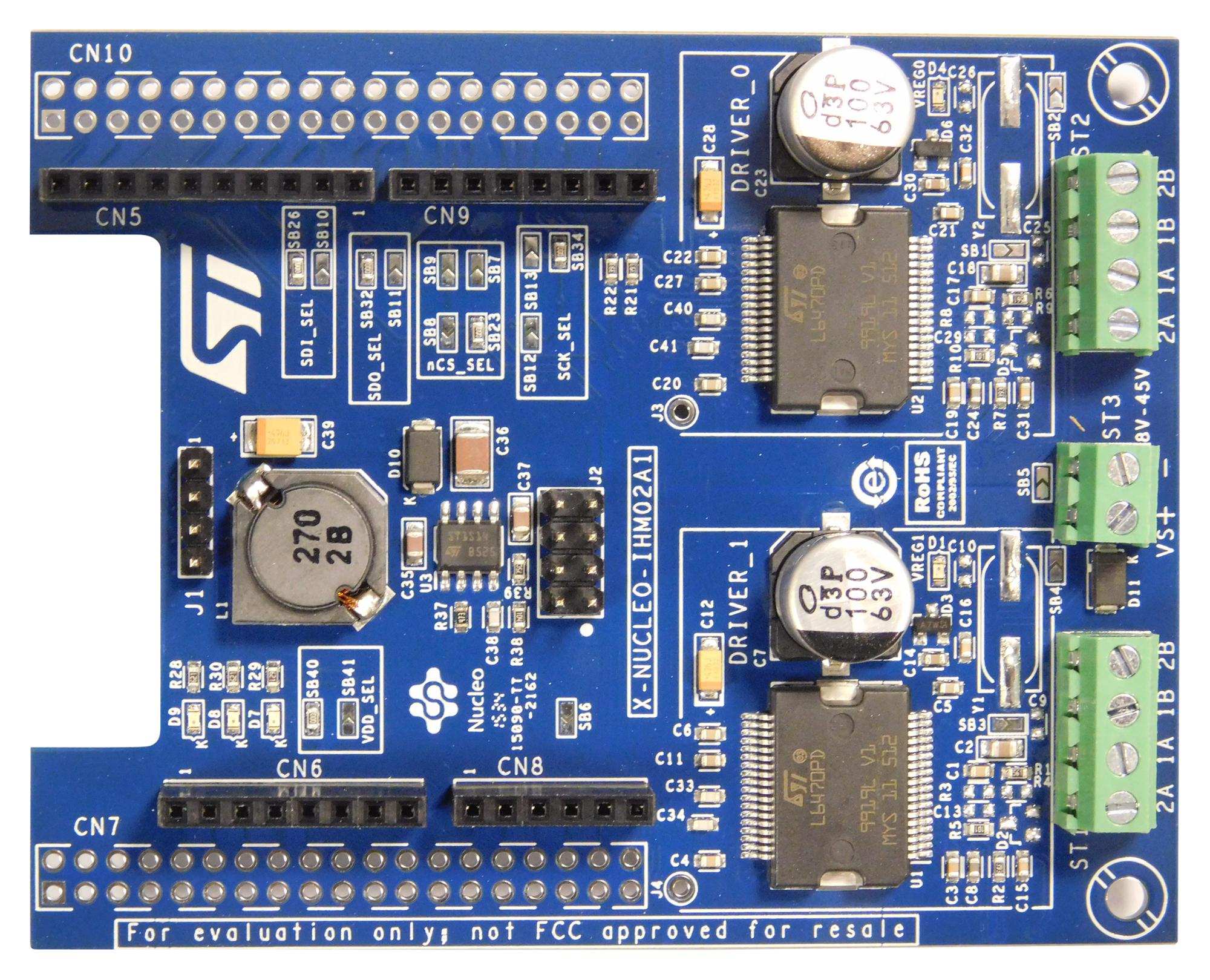 X-NUCLEO-IHM02A1 EXPANSION BOARD, STEPPER MOTOR DRIVER STMICROELECTRONICS