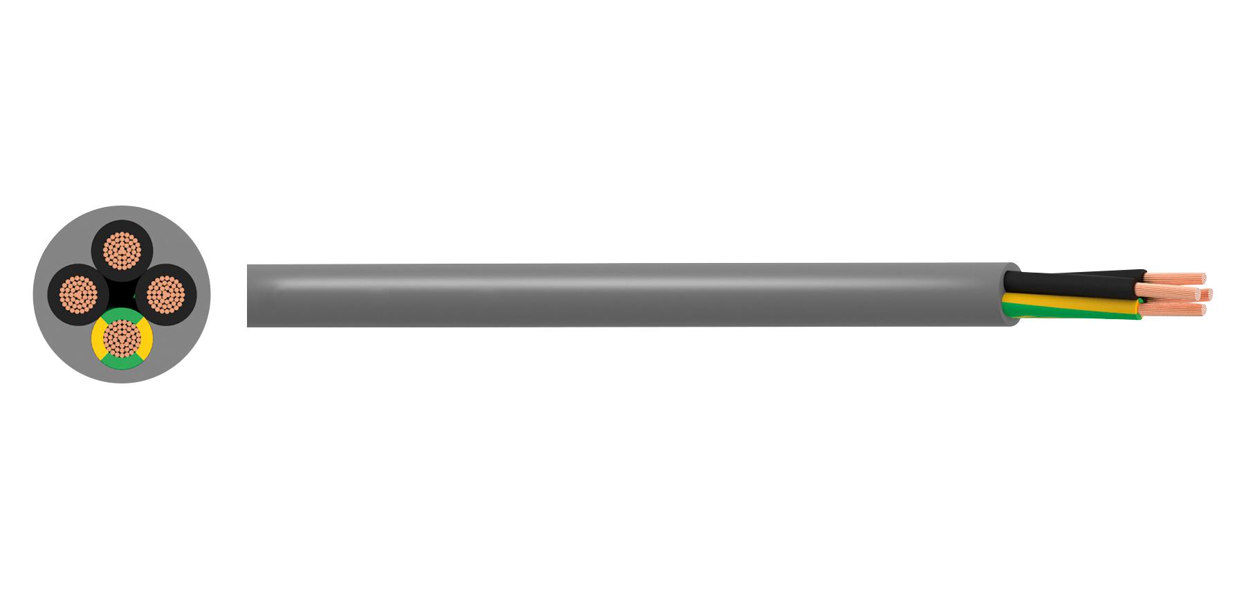 PP001625 UNSHLD FLEX CABLE, 3COND, 0.5MM2, 50M MULTICOMP PRO