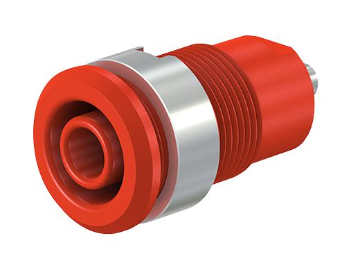 49.7049-22 BANANA JACK, 4MM, 24A, SOLDER, RED, PK2 STAUBLI