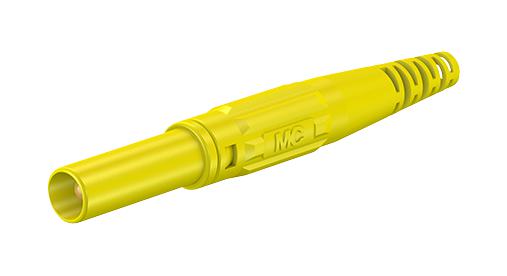 66.9196-24 BANANA JACK, 4MM, 32A, SCREW, YELLOW STAUBLI
