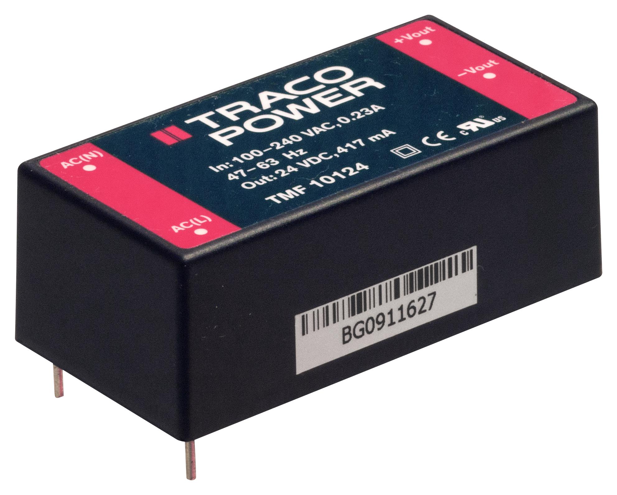 TMF 10124 POWER SUPPLY, AC-DC, 24V, 0.417A TRACO POWER