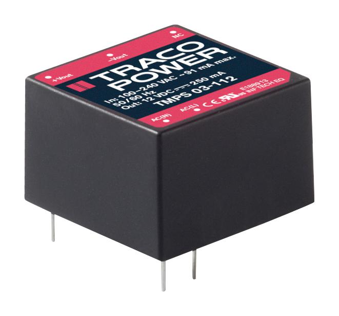 TMPS 03-103 POWER SUPPLY, AC-DC, 3.3V, 0.9A TRACO POWER