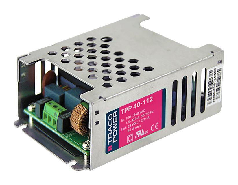 TPP 40-124 POWER SUPPLY, MEDICAL, AC-DC, 24V, 1.67A TRACO POWER