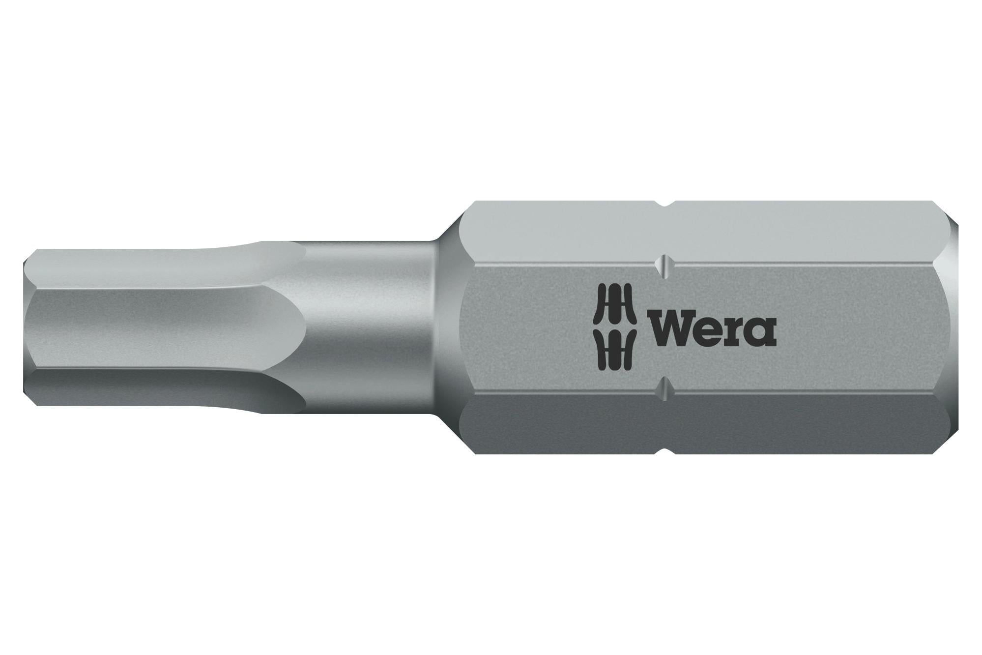 05056310001 HEX BIT, SIZE 2.5MM X 25MM WERA
