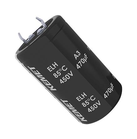 ELH107M400AQ2AA CAP, 100µF, 400V, ALU ELEC, SNAP-IN KEMET