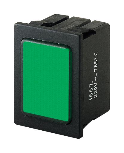 01667.0102-00 LAMP, PB SWITCH, GREEN, 230V, IP40 MARQUARDT
