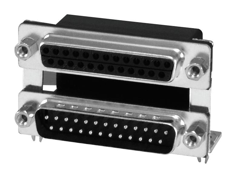 K42X-E9P/P-A4N D-SUB STACK CONN, PLUG, 9POS, THT KYCON