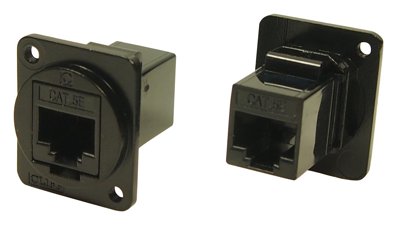 CP30220M3B FT BLK METAL CAT5E RJ45 M3 CLIFF ELECTRONIC COMPONENTS