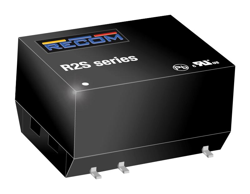 R2D-0505 DC-DC CONV, 2 O/P, 2W RECOM POWER