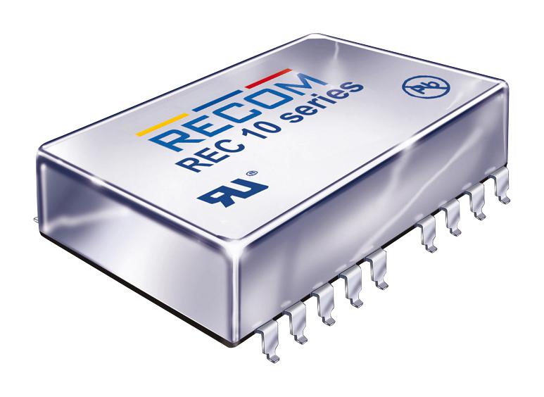 REC10-2405SRW/H2/A/M DC/DC CONV, 10W, 5V, 2A, DIP RECOM POWER