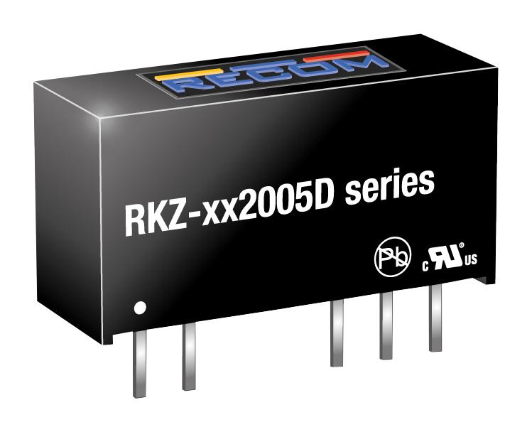 RKZ-052005D DC-DC CONVERTER, 2 O/P, 2W RECOM POWER