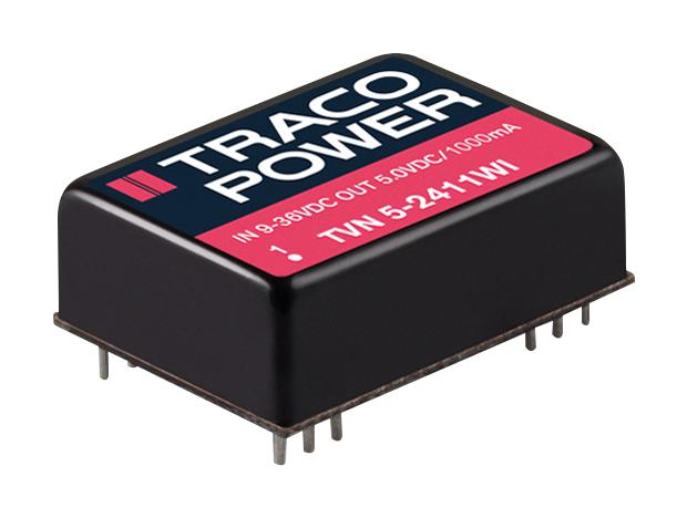 TVN 5-0925WI DC-DC CONVERTER, 2 O/P, 5W TRACO POWER
