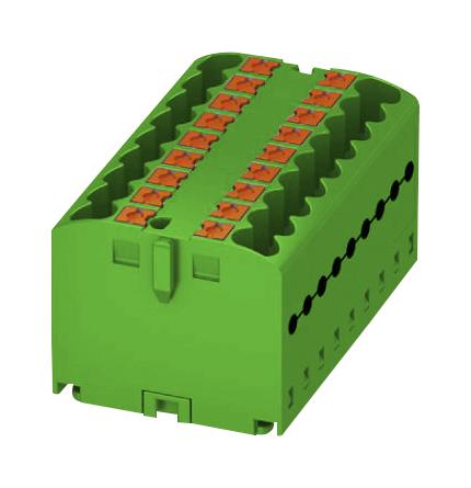 PTFIX 18X2,5 GN TB, POWER DISTRIBUTION, 18POLE, 12 AWG PHOENIX CONTACT
