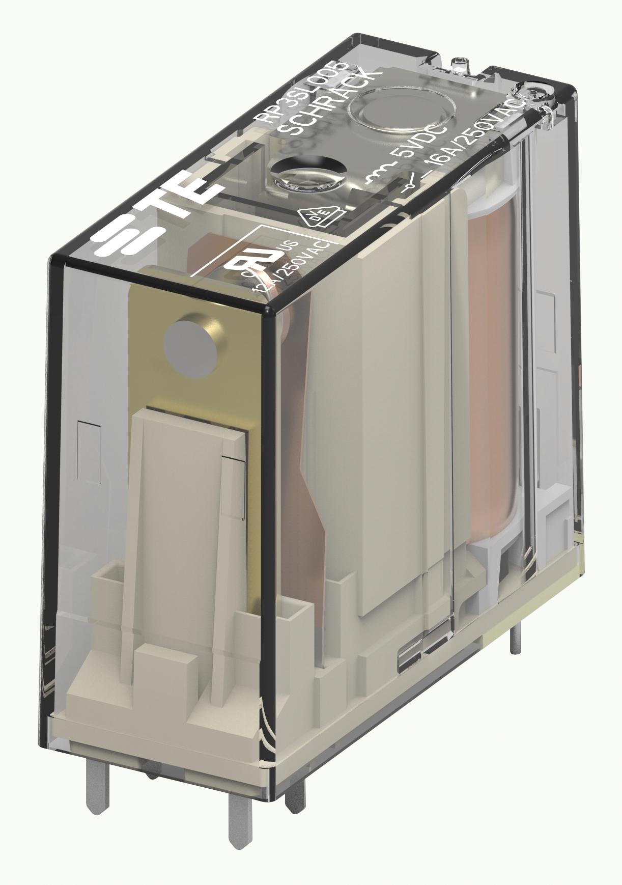 RP3SL005 POWER RELAY, SPST-NO, 16A, 250VAC, TH SCHRACK - TE CONNECTIVITY
